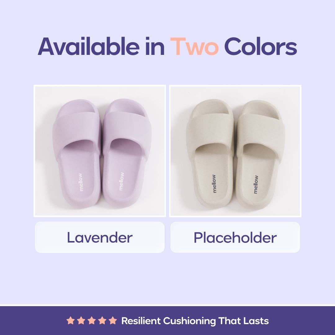 MellowSoft™ Cloud Slides: Gray / L (W8–9 / M7–8)