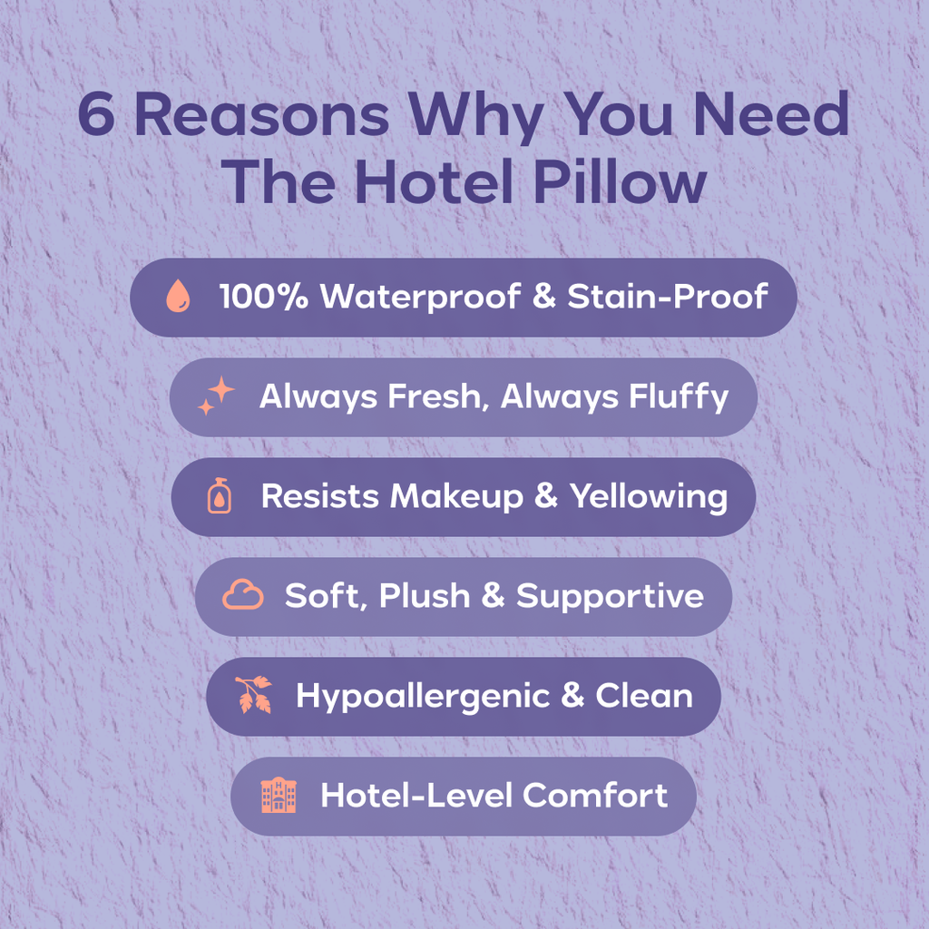Mellow Hotel Pillow Waterproof & Stain-Resistant: Standard
